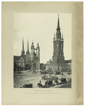 preview Halle: Marktplatz. Gabe des Vereins zur Erhaltung der Denkmäler der Provinz Sachsen für 1907, Fotograf Ferdinand Bimpage